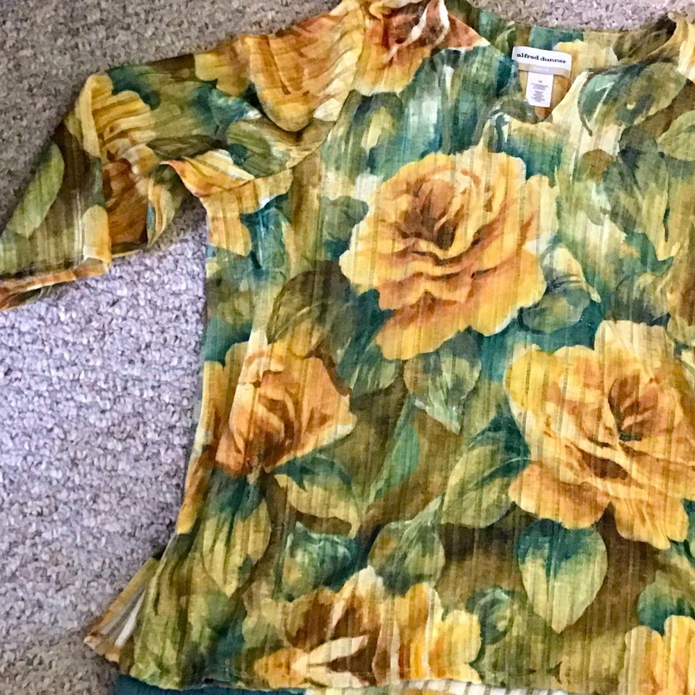Alfred Dunner Multicolor Floral Blouse